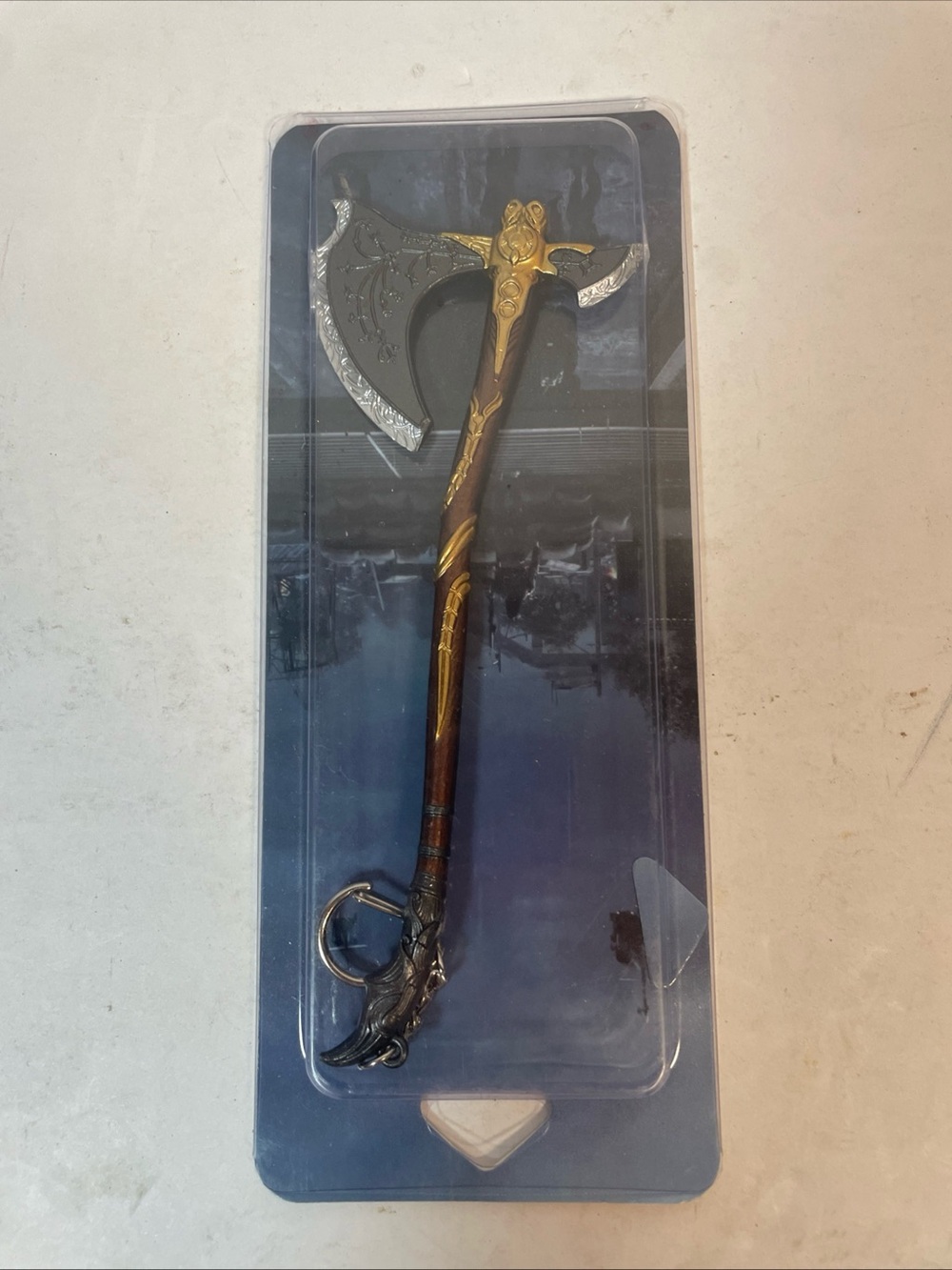 Decorative Metallic Brown and Gold Axe Accent - Home Accents